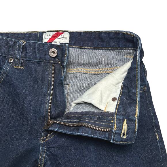 Best Made Co. | Men | Raw Selvedge Dark Wash Slim Straight Denim Jeans | 28x30 - Picture 9 of 13